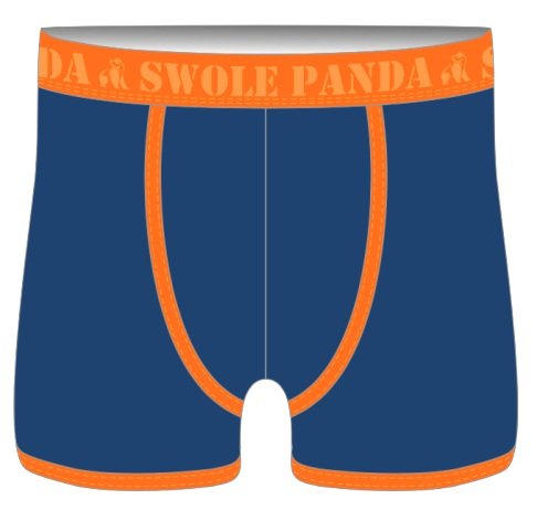 Bamboo Boxers - Navy with Orange Band